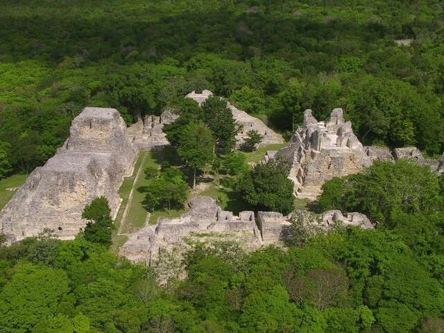 Becan Archaeological Site in the State of Campeche on the Mayan Train Route