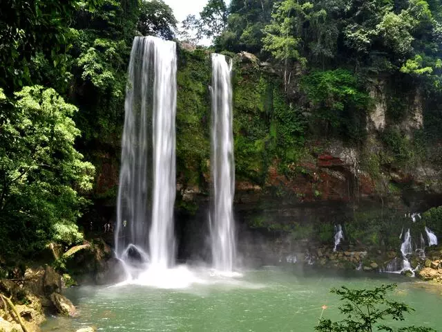 Waterfall in Chiapas on the Mayan Train Route