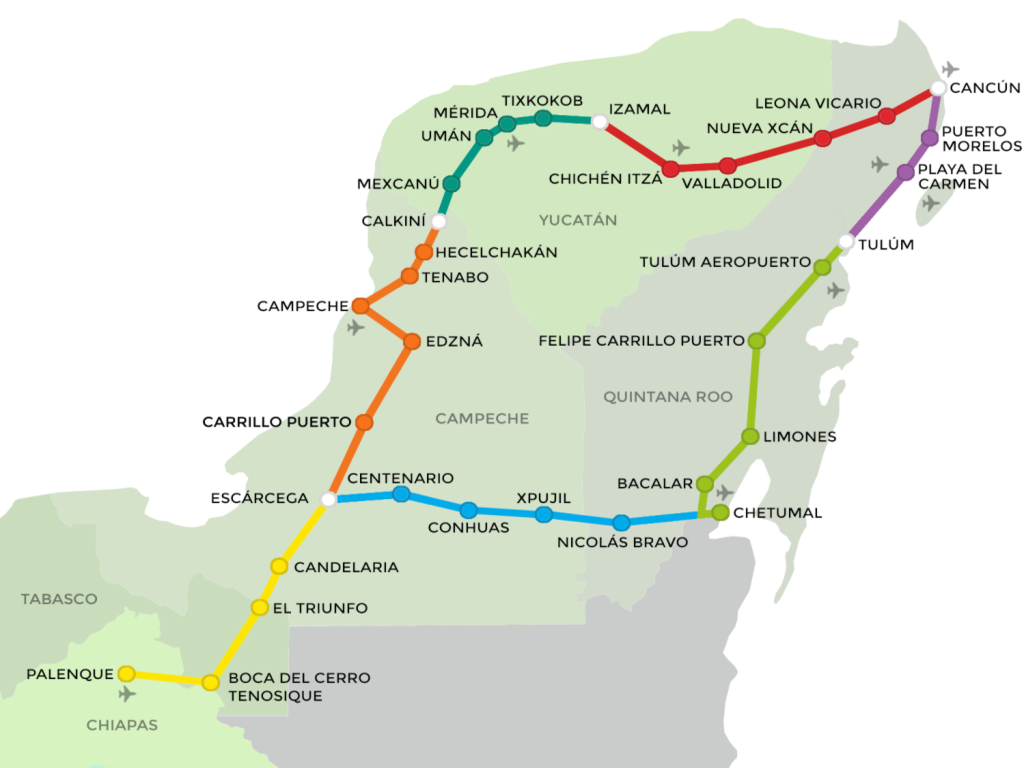 Tren Maya Map