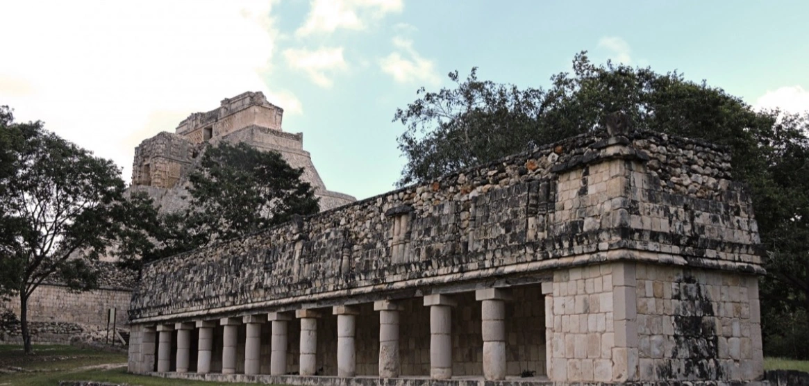 The East Portico Uxmal Archaelogical Site